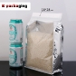 5 pcs Flat Bottom Plastic Transparent Packaging Bags Foil Zip Food Pouch Supplies